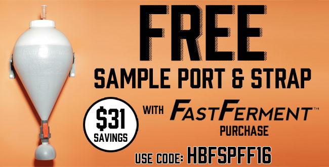 HomebrewFinds FastFerment FREE Sample Port and Strap