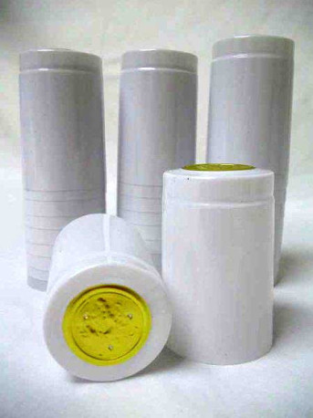 30 x Large 34mm x 55mm white shrink capsules 