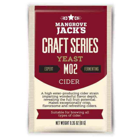 Mangrove Jack Yeast Cider M02 Craft Series Yeast 9g treats 23L 
