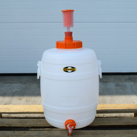 Barrel for fermentation SPEIDEL 1 tap 22150+137+139+140 1 airlock Fermenter 120 L round 1 cap 