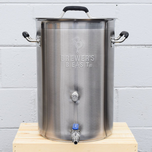 8 Gal Stainless Steel Brew Kettle with Lid Homebrew Beer Perfect Stock Pot 