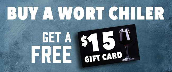Buy a Wort Chiller. Get a FREE Gift Card!